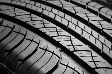 Tire pattern closeup