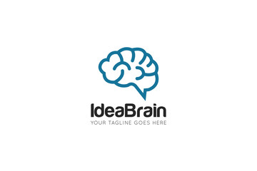 idea brain logo and icon design template
