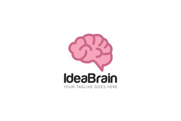 idea brain logo and icon design template