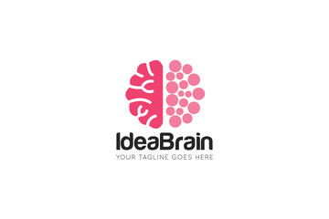 idea brain logo and icon design template