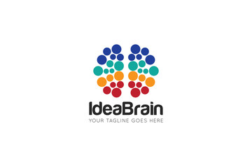 idea brain logo and icon design template