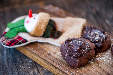 Chocolate cookies for Santa Claus 