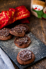 Chocolate cookies for Santa Claus 