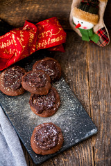 Chocolate cookies for Santa Claus 