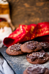 Chocolate cookies for Santa Claus 
