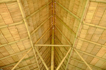 Texture of hay stack roof in Thailand