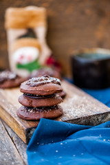 Chocolate cookies for Santa Claus 