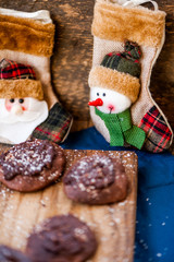 Chocolate cookies for Santa Claus 