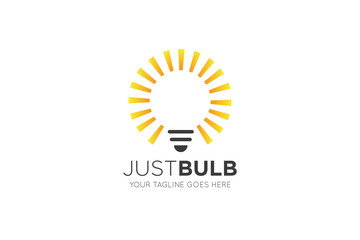 bulb light lamp logo and icon design template