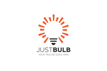 bulb light lamp logo and icon design template