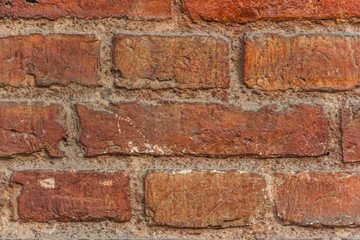 old red brick wall background