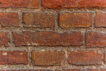 old red brick wall background