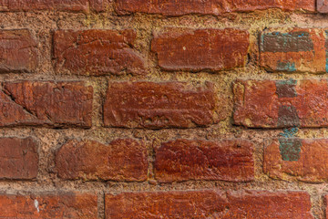 old red brick wall background