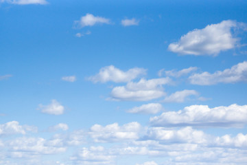 White clouds against a blue sky