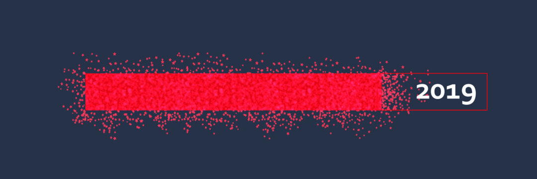 roter Glitzer Ladebalken 2019