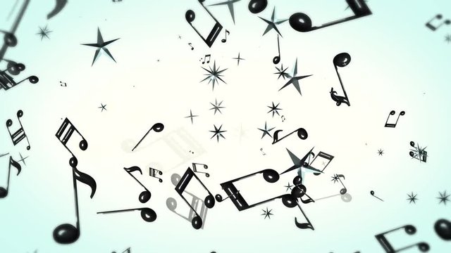 賑やかな音符のパレード　ループ素材