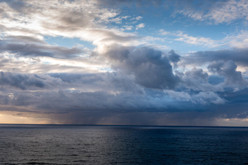 northern coast on a summer sunset