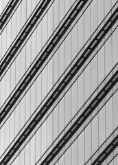 Architectural glass building pattern black and white