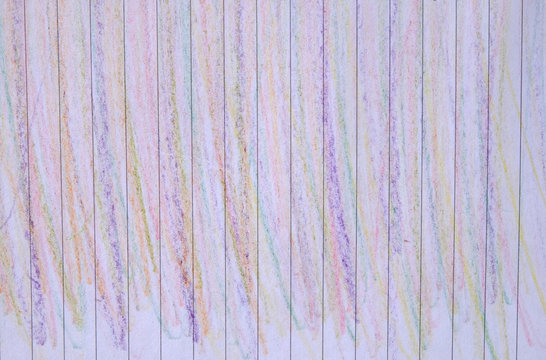 Pencil Color Rainbow on paper Background