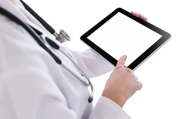 Doctor Using Tablet