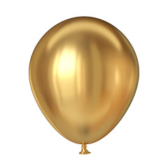 Golden balloon 3D - obrazy, fototapety, plakaty