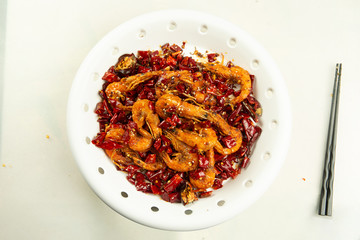 Spicy shrimps in tarim