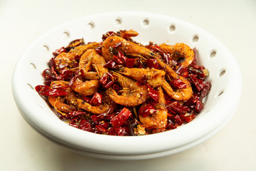 Spicy shrimps in tarim