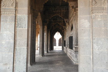 рхитектурные элементы декора усыпальницы и мечети "Ибрагим Рауза" в Биджапуре в Индии