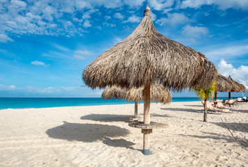 Gazebos on a Caribbean Beach