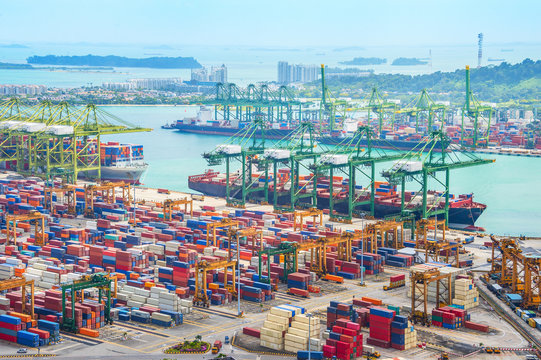 Singapore Cargo Shipping Port Harbor