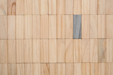 wooden texture pattern made with wooden blocks with one block missed