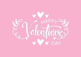 Obraz na płótnie Canvas Valentines day lettering background