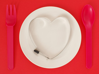 heart on a plate