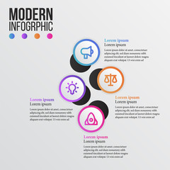Obraz premium Modern info graphic presentation with business icon. vector illustration. data visualization