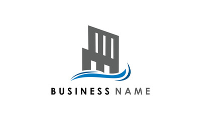 business logo and water wave