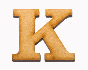 Alphabet in wood - Letter K