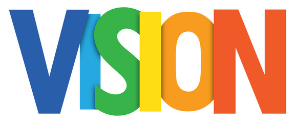 VISION colorful typography banner
