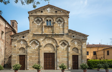 Fototapeta na wymiar The Romanesque parish church of Santa Maria Assunta, in Cascina, Tuscany - Italy, Europe