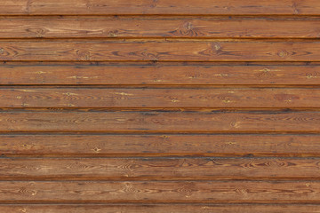 Brown background of wooden plank, top view, copy space - 237572524