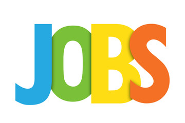 JOBS colorful typographic banner