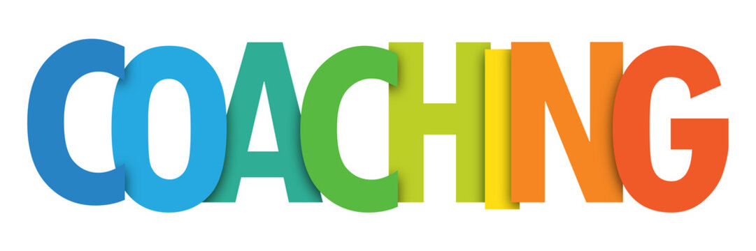 COACHING colorful typographic banner
