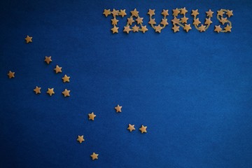 Taurus constellation, zodiac sign.