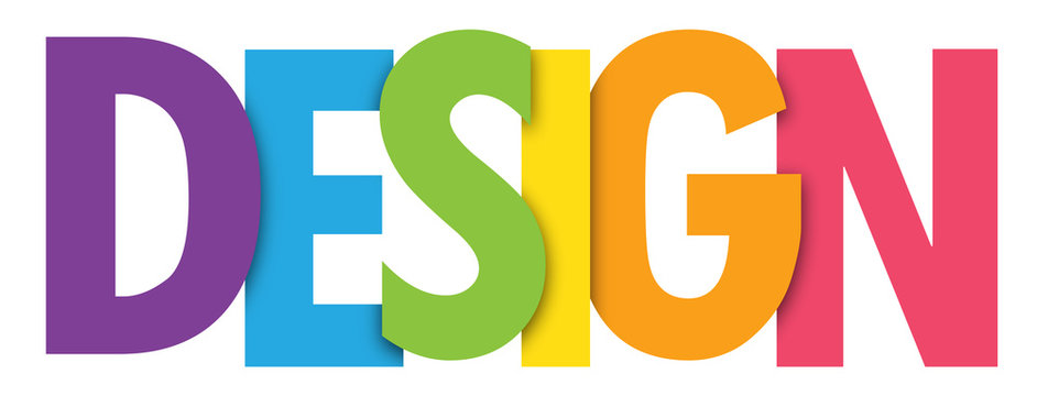 DESIGN colorful typographic banner