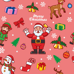 seamless santa claus and friend