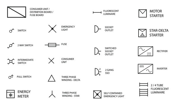 Electrical layout symbols