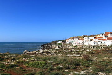 Fototapeta na wymiar houses of the city of Peniche by the sea