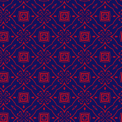 Vector oriental floral seamless pattern background