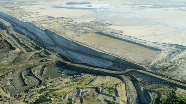 Aerial Athabasca tar sands Fort McMurray Alberta Canada