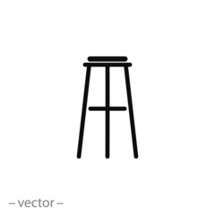 Bar stool line icon