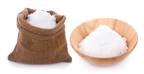 sea salt isolated on white background